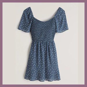NWT Abercrombie & Fitch Flutter Sleeve Smocked Mini Dress